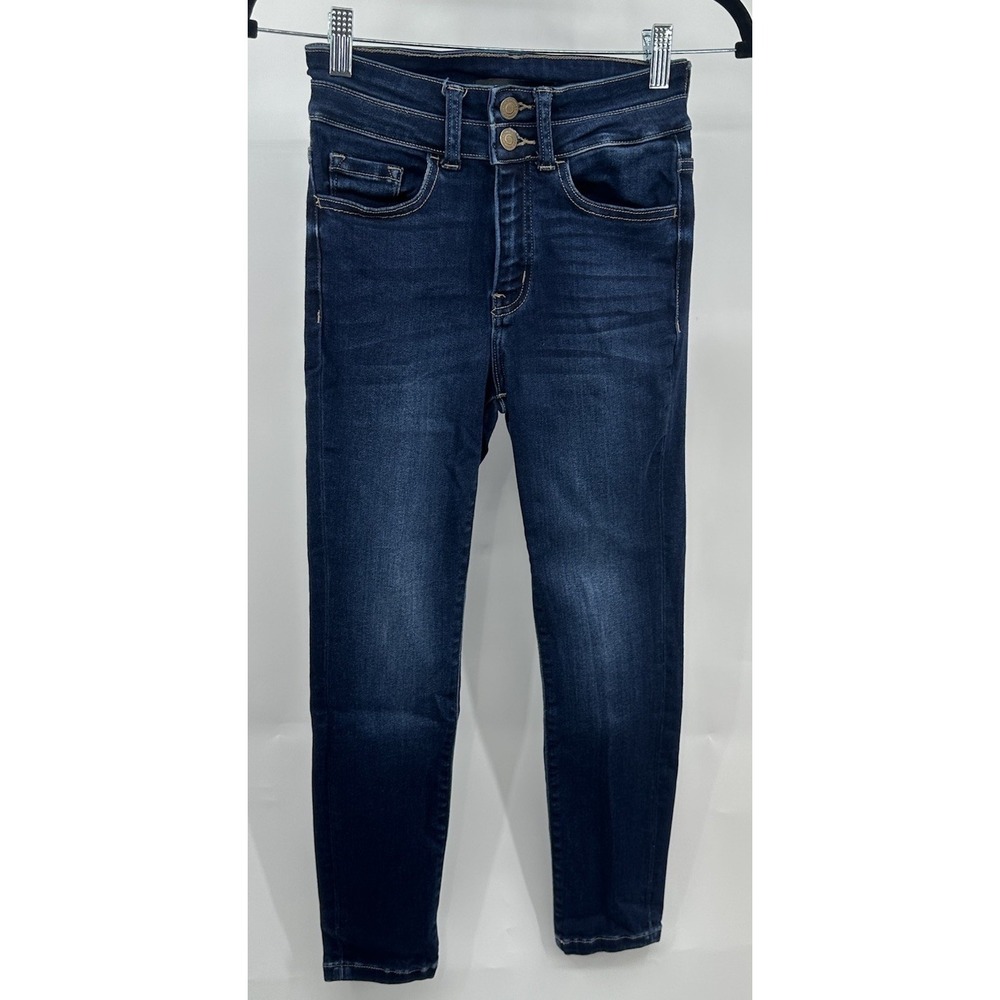 Flying Monkey Women's Sz‎ 24 High Rise Ankle Skinny Dark Denim Jeans